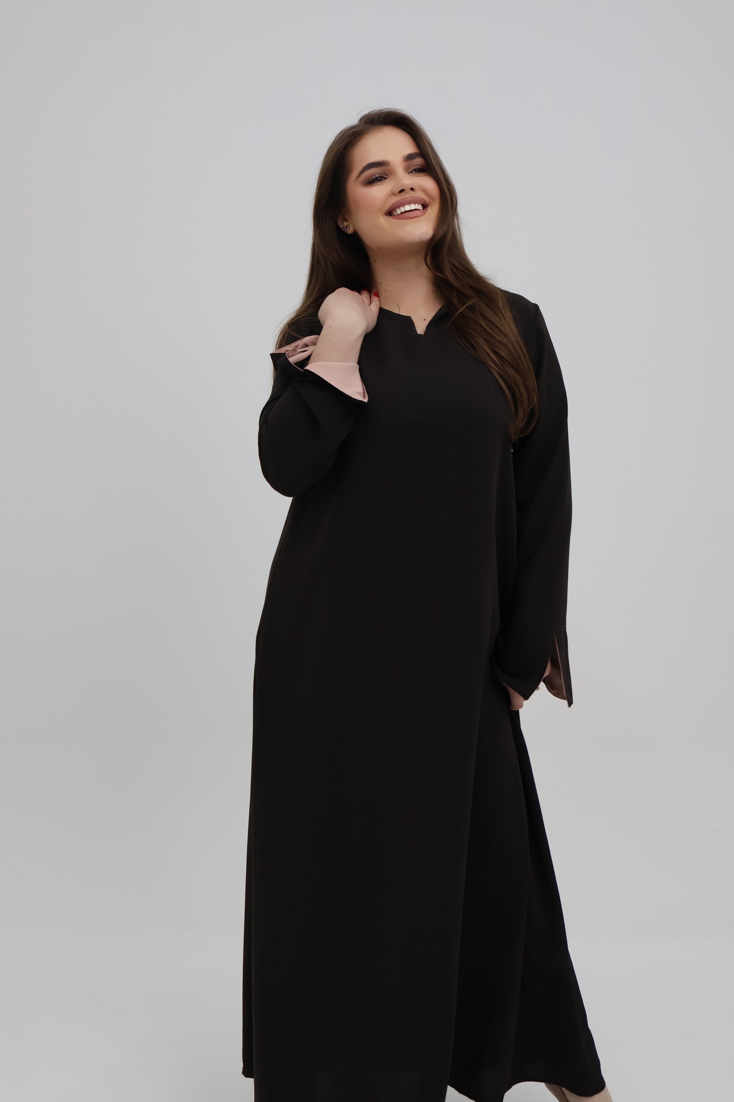 Abaya brown X pink