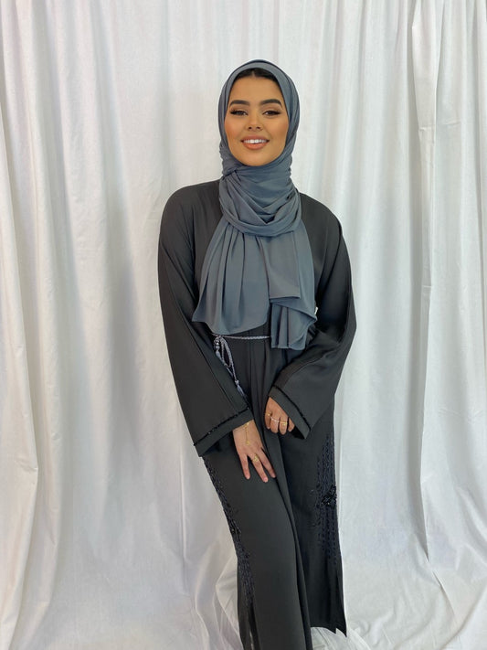 Exclusive Abaya dark gray