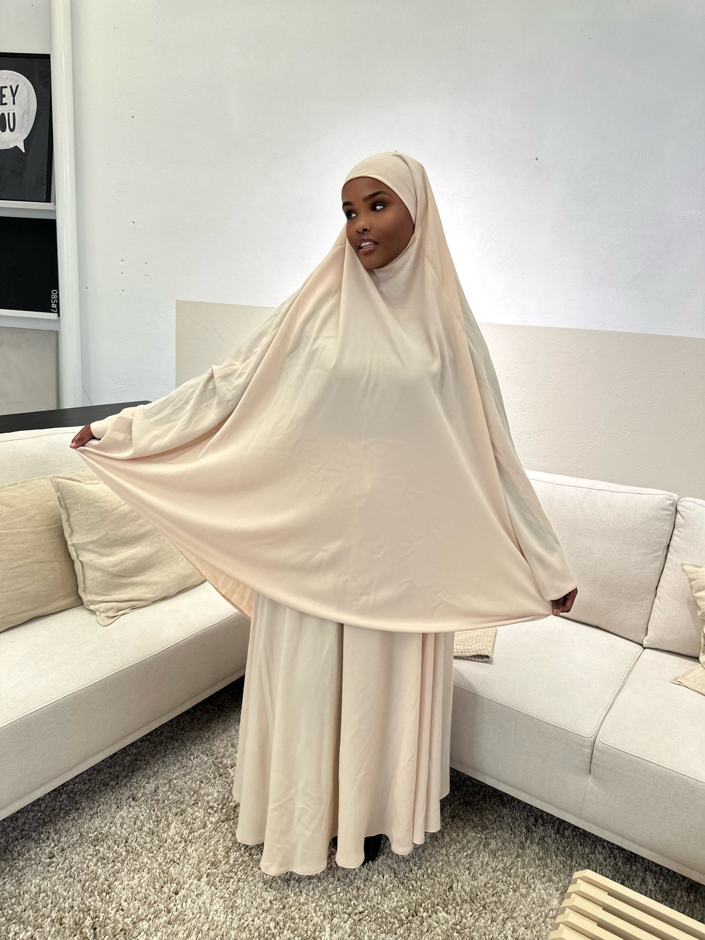 Khimaar set beige