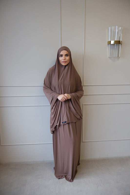 Premium jersey khimaar brown