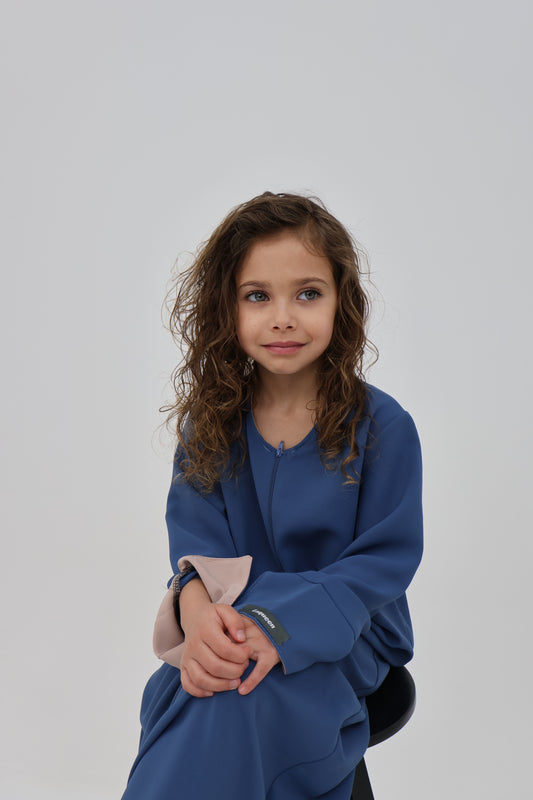 Abaya dress girl blue X pink