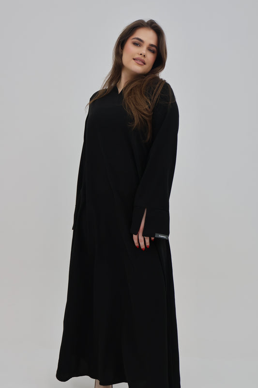 Abaya dress black X red