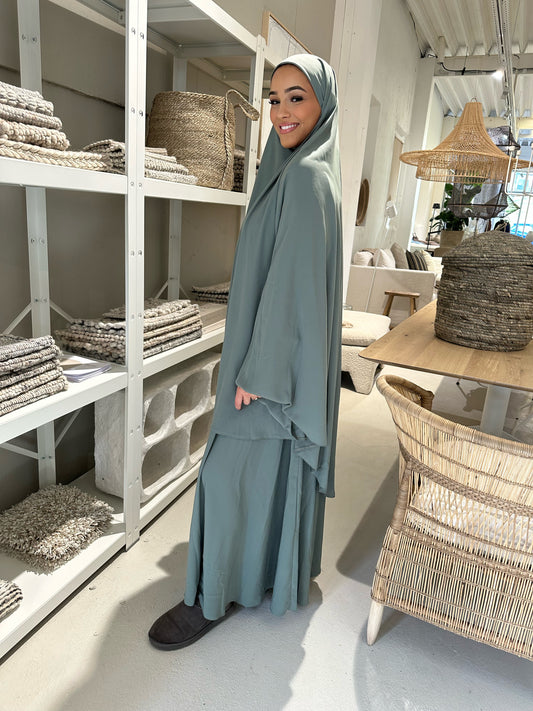 Khimaar set mint green